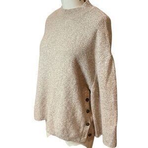 MNG Mango Oatmeal Long Sleeve Mock Neck Sweater XS